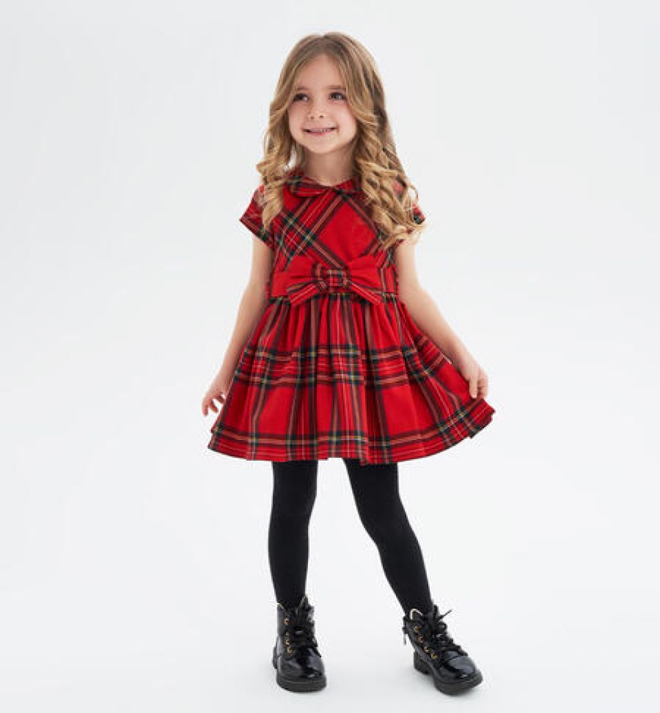 ABITO TARTAN BAMBINA Anni verdi